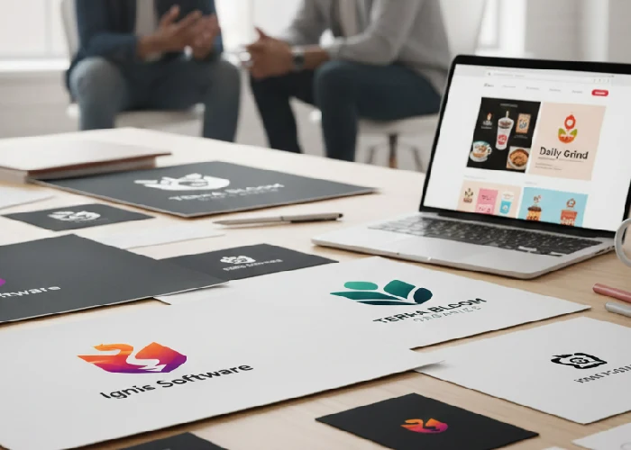 Examples of marketing graphic design and logo design created by our design agency.