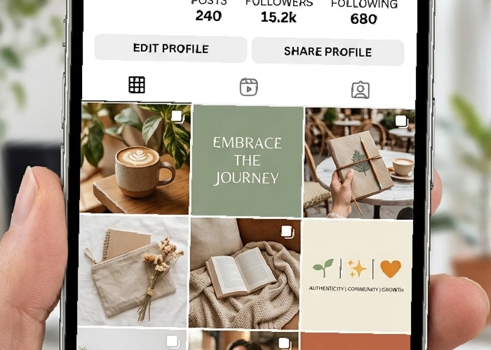Consistent social media branding strategy mockups