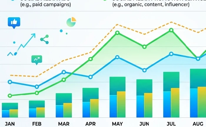 Dashboard showing social media marketing tricks for high engagement