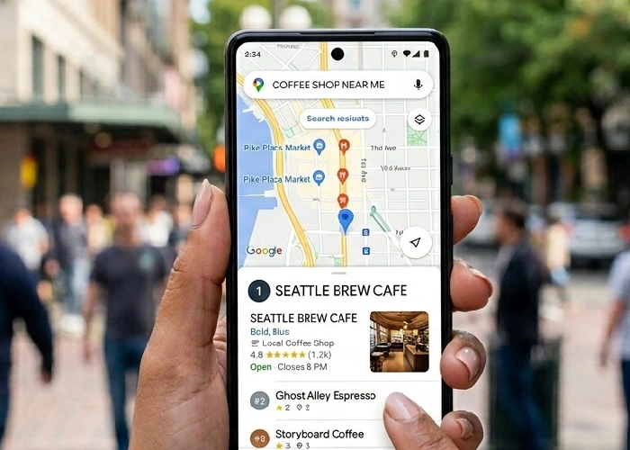 Local SEO map rankings on mobile